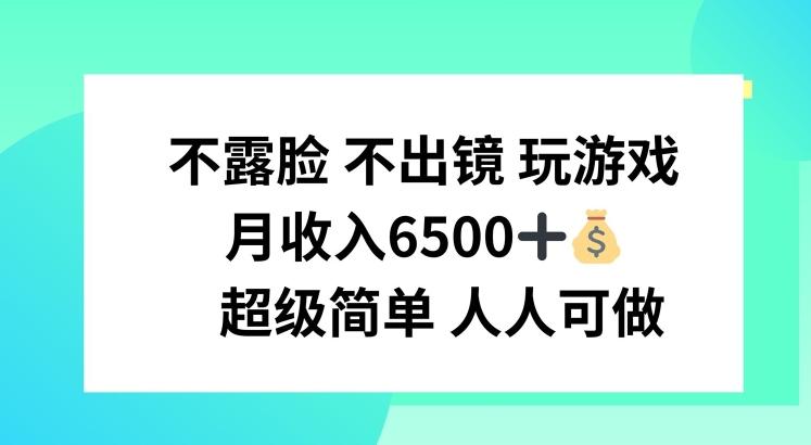 不露脸 不出境 玩游戏，月入6500 超级简单 人人可做【揭秘】-点子口袋网