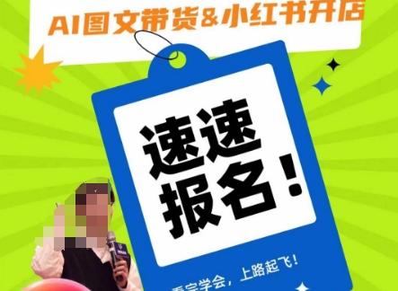 AI图文带货&小红书开店，入门到精通，看完学会，上路起飞！-点子口袋网