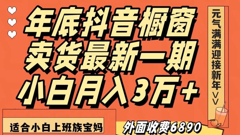 外面收费6890元年底抖音橱窗卖货最新一期，小白月入3万，适合小白上班族宝妈【揭秘】-点子口袋网