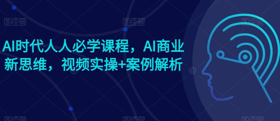 AI时代人人必学课程，AI商业新思维，视频实操+案例解析【赠AI商业爆款案例】-点子口袋网