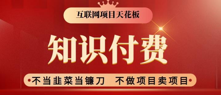 2024互联网项目天花板，新手小白也可以通过知识付费月入10W，实现财富自由【揭秘】-点子口袋网