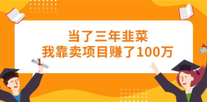 当了三年韭菜我靠卖项目赚了100万-点子口袋网
