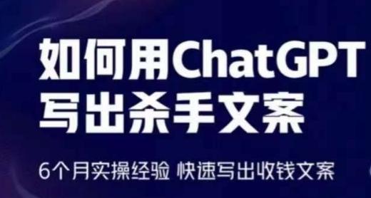 如何用ChatGPT写出杀手文案，6个月实操经验，快速写出收钱文案-点子口袋网
