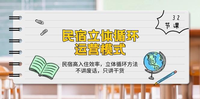 民宿 立体循环运营模式：民宿高入住效率，立体循环方法，只讲干货(32节-点子口袋网