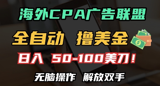 海外CPA全自动撸美金, 日入100+美刀，无脑操作，解放双手【揭秘】-点子口袋网
