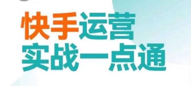 快手运营实战一点通，这套课用小白都能学会的方法教你抢占用户，做好生意-点子口袋网