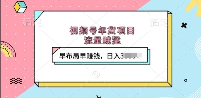 视频号年货项目，流量贼猛，早布局早挣钱，日入上k【揭秘】-点子口袋网