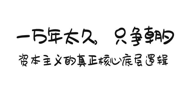 某付费文章《一万年太久，只争朝夕：资本主义的真正核心底层逻辑》-点子口袋网