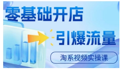 淘宝电商视频实操课，零基础开店，引爆流量-点子口袋网