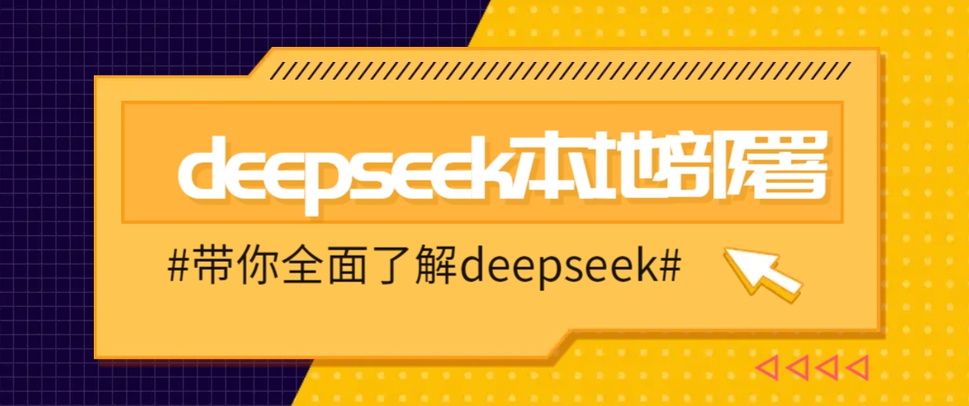 DeepSeek本地部署详细教程，轻松将deepseek部署到你的电脑上-点子口袋网