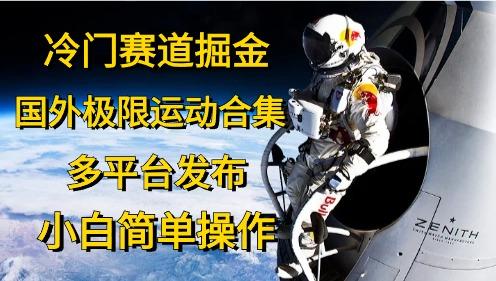 冷门赛道掘金，国外极限运动视频合集，多平台发布，小白简单操作-点子口袋网