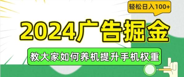 2024广告掘金，教大家如何养机提升手机权重，轻松日入100+【揭秘】-点子口袋网