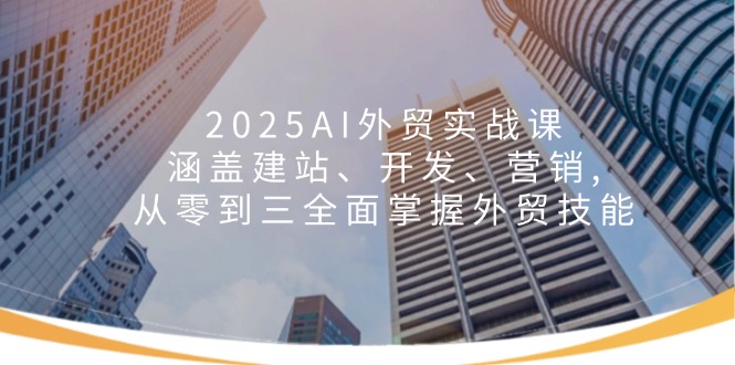 2025AI外贸实战课：涵盖建站、开发、营销, 从零到三全面掌握外贸技能-点子口袋网