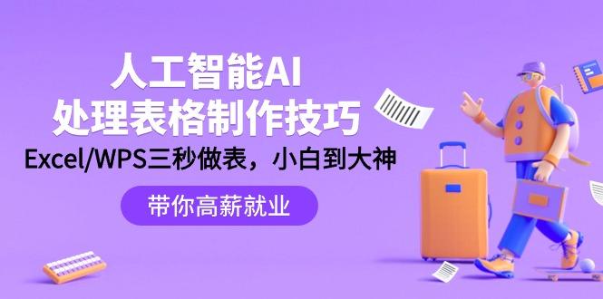 (9459期)人工智能-AI处理表格制作技巧：Excel/WPS三秒做表，大神到小白-点子口袋网