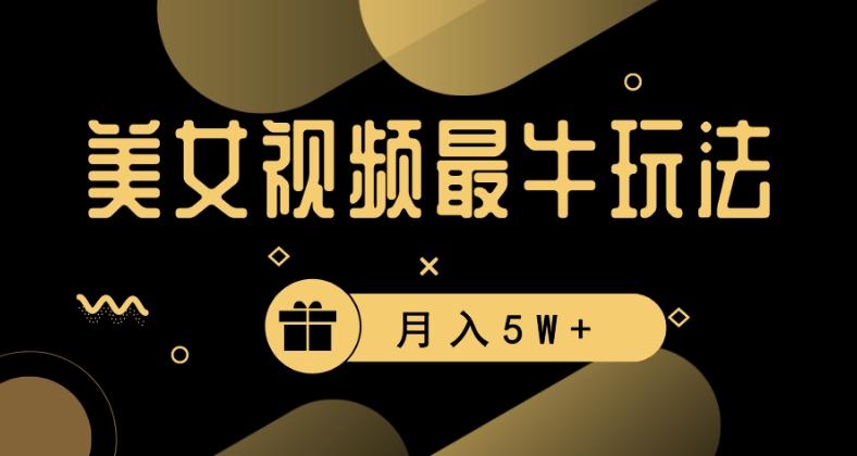 美女短视频最牛玩法，流量高，变现快，轻松月入5W+【揭秘】-点子口袋网