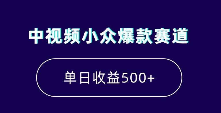 中视频小众爆款赛道，7天涨粉5万+，小白也能无脑操作，轻松月入上万【揭秘】-点子口袋网