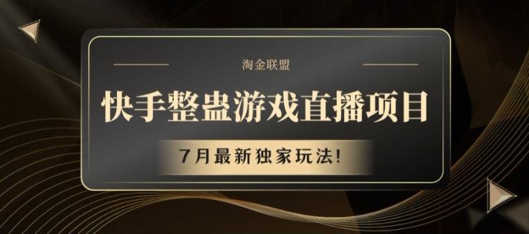 快手整蛊游戏直播项目，7月最新独家玩法【揭秘】-点子口袋网