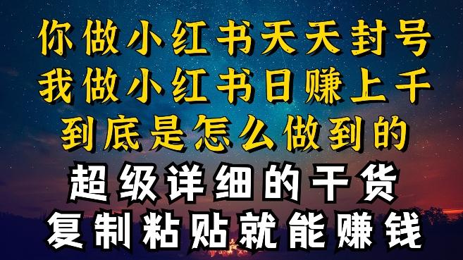 都知道小红书能引流私域变现，可为什么我能一天引流几十人变现上千，但你却频频封号违规被限流【揭秘】-点子口袋网