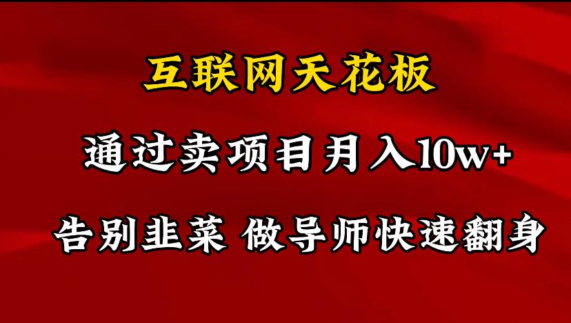 导师训练营互联网的天花板，让你告别韭菜，通过卖项目月入10w+，一定要...-点子口袋网