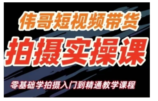 短视频带货拍摄实操课，零基础学拍摄入门到精通教学-点子口袋网