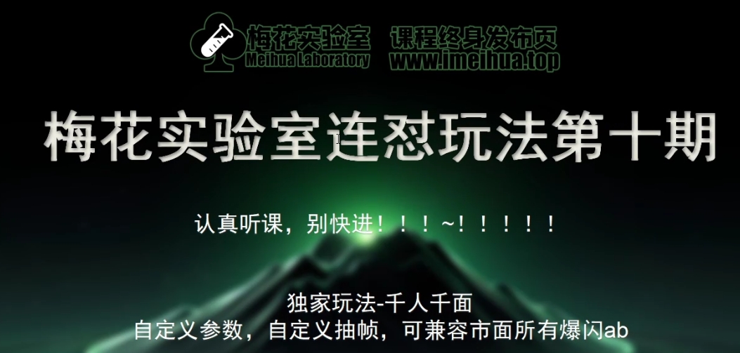 梅花实验室社群专享课视频号连怼玩法第十期课程+第二部分-FF助手全新高自由万能爆闪AB处理-点子口袋网