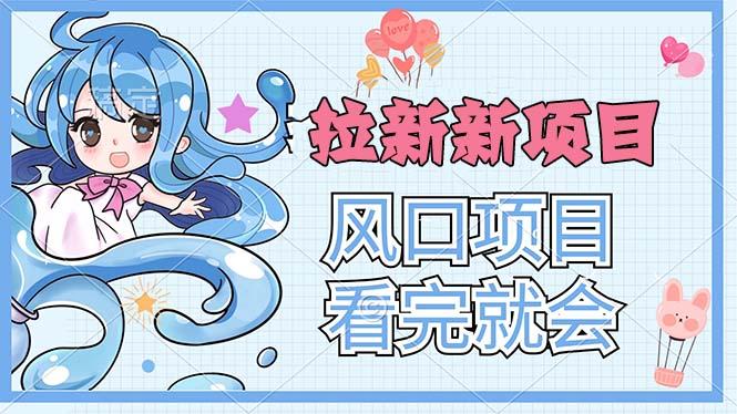 拉新界的新玩法，风口项目，看完就会，动手就有-点子口袋网