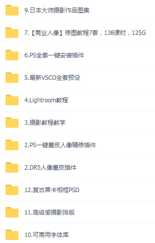 某宝买的杂乱PS LR教程预设摄影-点子口袋网