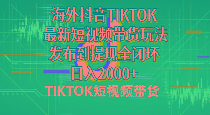 海外短视频带货，最新短视频带货玩法发布到提现全闭环，日入2000+-点子口袋网