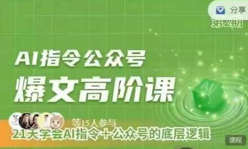 Ai指令公众号高阶课，学会ai指令+公众号的底层逻辑-点子口袋网