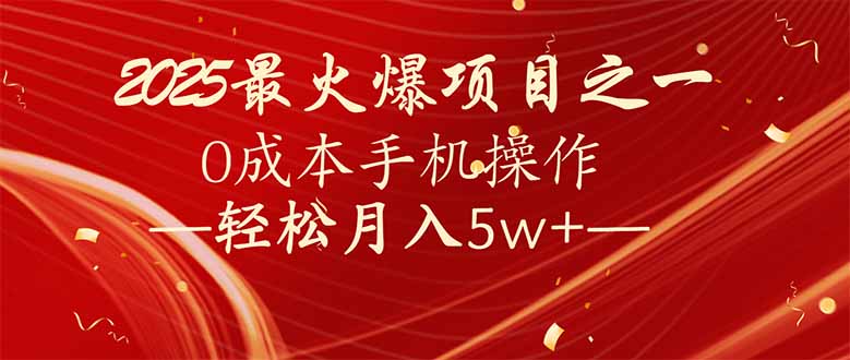7天赚了2.6万，2025利润超级高！0成本手机操作轻松月入5w+-点子口袋网