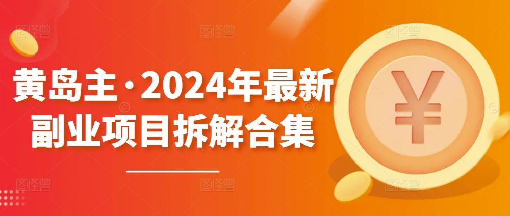 黄岛主·2024年最新副业项目拆解合集【无水印】-点子口袋网