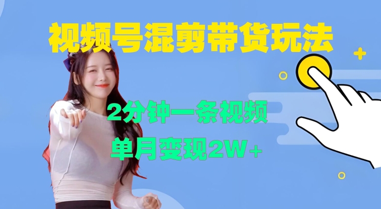 视频号混剪玩法，2分钟一条视频，单月变现2W+【揭秘】-点子口袋网