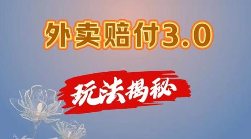 外卖赔付3.0玩法揭秘，简单易上手，在家用手机操作，每日500+【仅揭秘】-点子口袋网