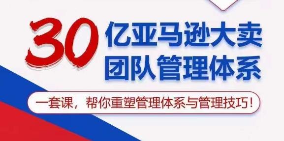 30亿亚马逊大卖团队管理体系，一套课，帮你重塑管理体系与管理技巧-点子口袋网