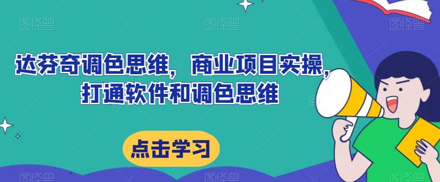 达芬奇调色思维，商业项目实操，打通软件和调色思维-点子口袋网