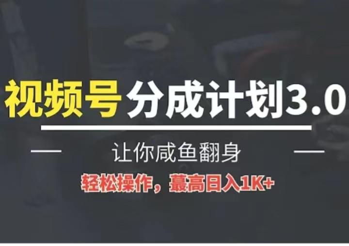 24年视频号冷门蓝海赛道，操作简单，单号收益可达四位数-点子口袋网