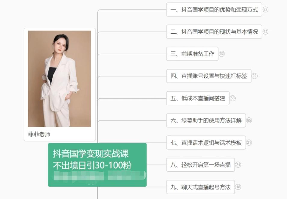 抖音国学变现项目：不出境日引30-100粉实战课程-点子口袋网