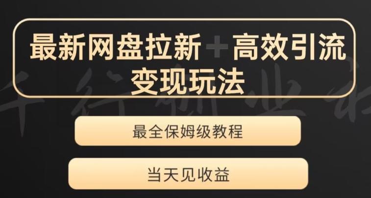 最新最全夸克网盘拉新变现玩法，多种裂变，举一反三变现玩法【揭秘】-点子口袋网