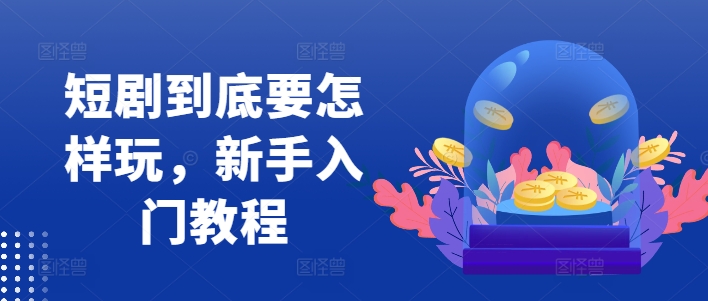 短剧到底要怎样玩，新手入门教程-点子口袋网