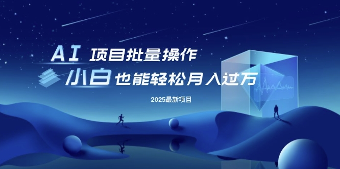 25年最新项目批量操作，小白也能轻松月入过W，可无限放大【揭秘】-点子口袋网