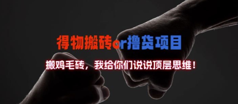 得物搬砖撸货项目?掰下数据，我给你们说说顶层思维【揭秘】-点子口袋网