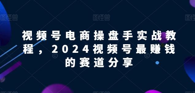 视频号电商实战教程，2024视频号最赚钱的赛道分享-点子口袋网
