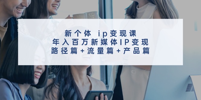 新个体ip变现课，年入百万新媒体IP变现，路径篇+流量篇+产品篇-点子口袋网