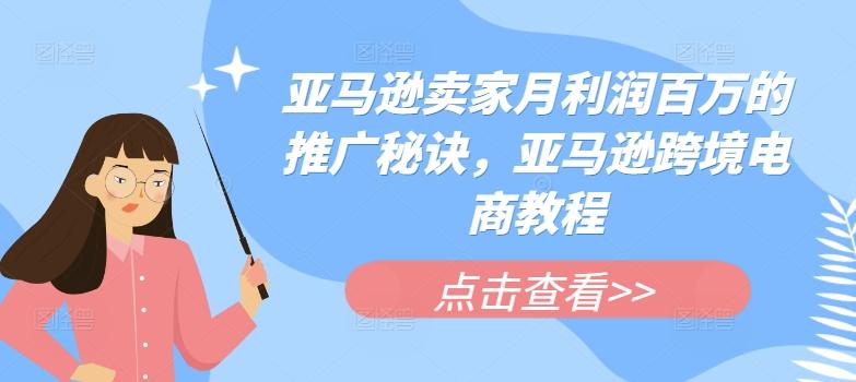 亚马逊卖家月利润百万的推广秘诀，亚马逊跨境电商教程-点子口袋网