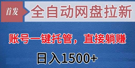 全自动网盘拉新，账号一键托管，直接躺赚，日入1500+(可放大，可团队)-点子口袋网
