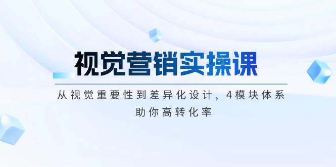 视觉营销实操课, 从视觉重要性到差异化设计, 4模块体系, 助你高转化率-点子口袋网