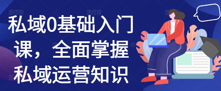 私域0基础入门课，全面掌握私域运营知识-点子口袋网