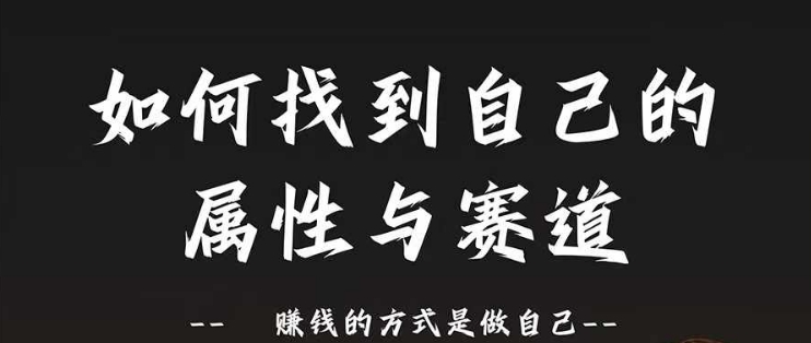 赛道和属性2.0：如何找到自己的属性与赛道，赚钱的方式是做自己-点子口袋网