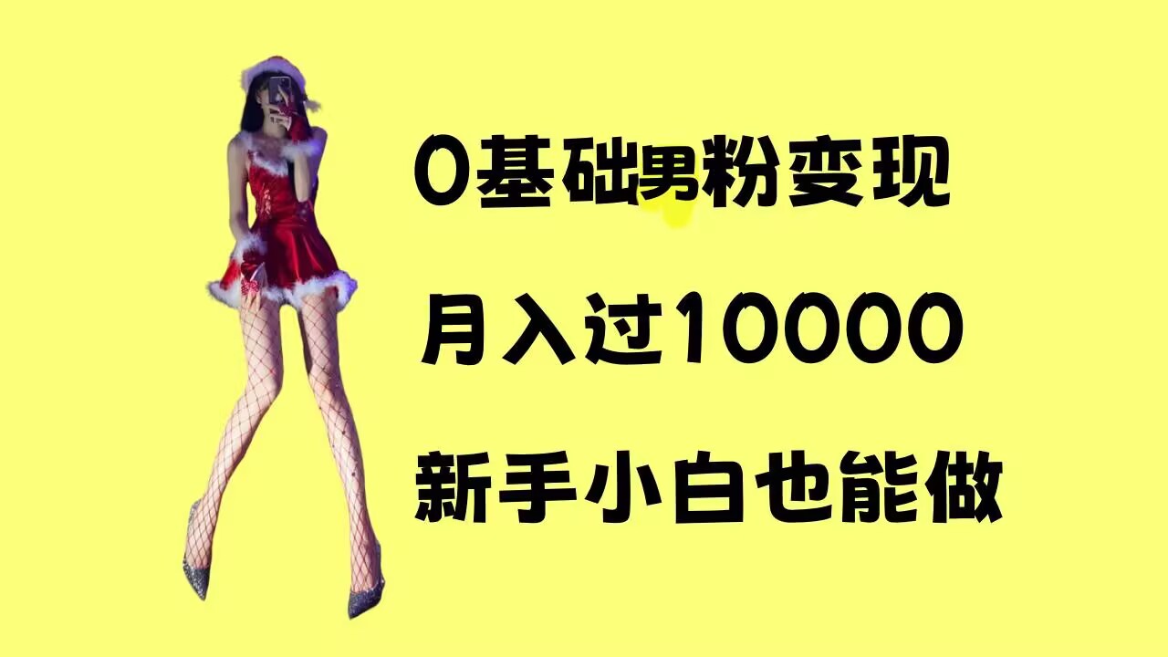 0基础男粉s粉变现，月入过1w+，操作简单，新手小白也能做【揭秘】-点子口袋网