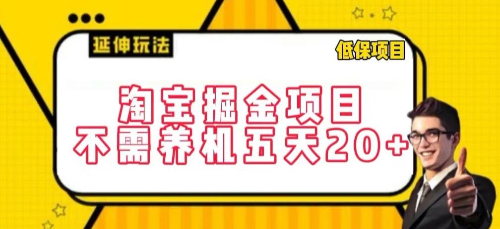 淘宝掘金项目，不需养机，五天20+，每天只需要花三四个小时【揭秘】-点子口袋网